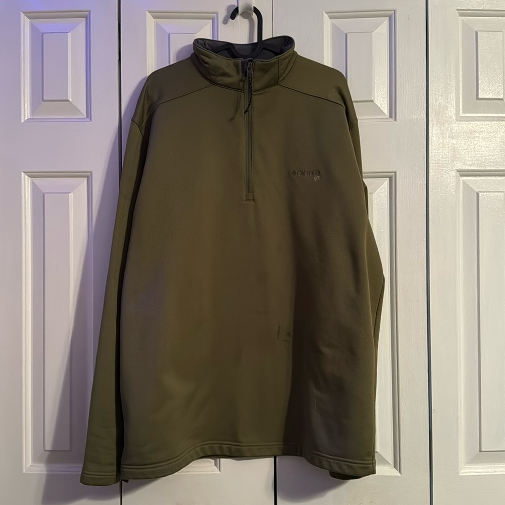 Columbia Green Quarterzip XL